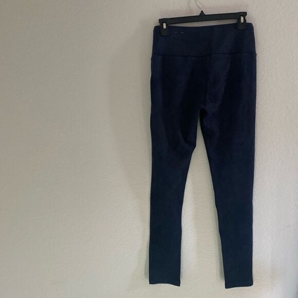 J Mclaughlin Blue Suede Tight Pants Small - Picture 1 of 5